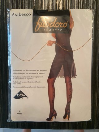 Medias Filodoro Arabesco Negro Talla Única