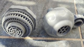 Accesorios piscina desmontable azul y gris