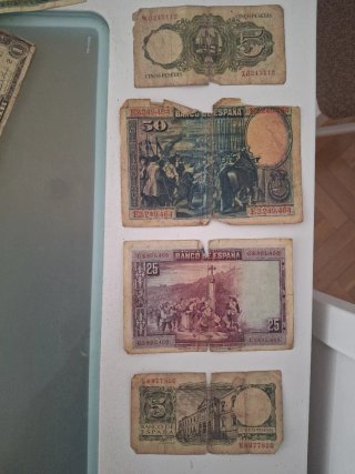 Lote 4 Billetes Pesetas España