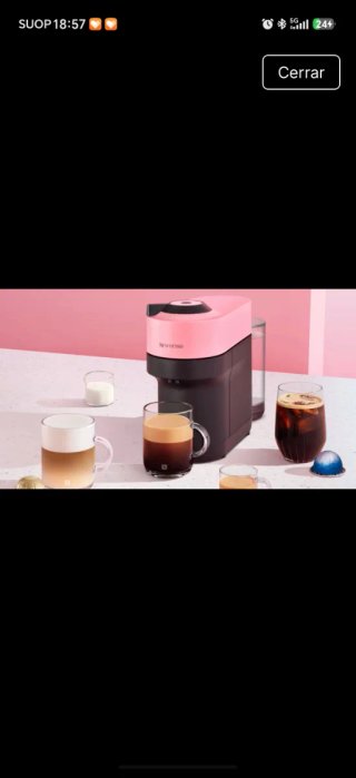 Cafetera Nespresso Vertuo Pop Rosa
