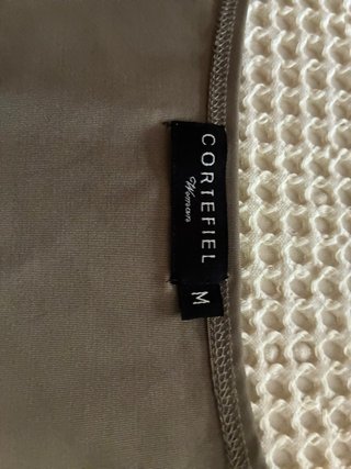Top Cortefiel verde militar doble forro