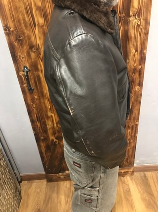 Chaqueta Cuero Aviador G-1 Marrón