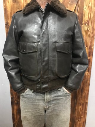Chaqueta Cuero Aviador G-1 Marrón