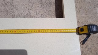 Encimera de cocina con corte para fregadero