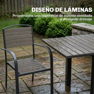 Mesa y Sillas Jardín Extensibles