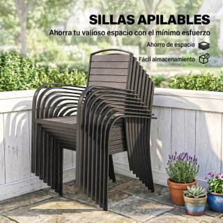 Mesa y Sillas Jardín Extensibles