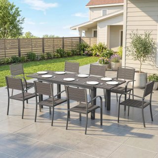 Mesa y Sillas Jardín Extensibles