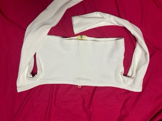Top Reebok blanco con cremallera