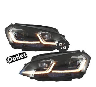 NM FAROS VOLKSWAGEN VW GOLF 7 12-17 DRL DINAMICOS NEGROS LOO