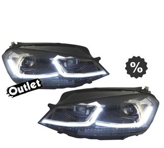 NM FAROS VOLKSWAGEN VW GOLF 7 12-17 DRL DINAMICOS NEGROS LOO