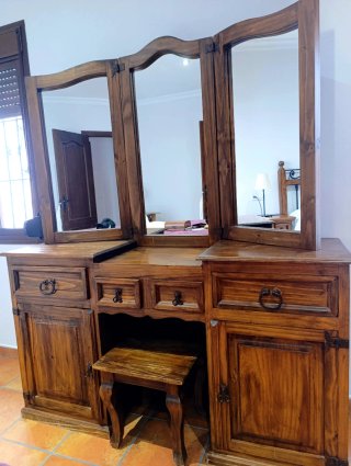 Dormitorio estilo mexicano madera