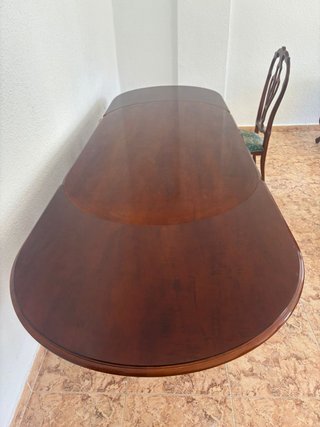 Mesa comedor extensible caoba