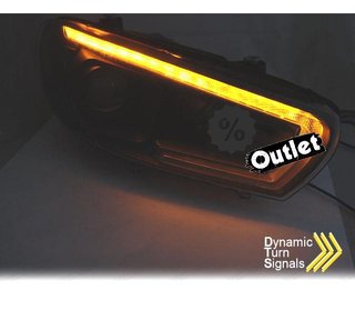 NM FAROS XENON PARA VOLKSWAGEN VW SCIROCCO 08-14 LED NEGROS