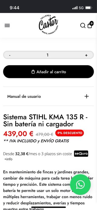 Desbrozadora Stihl KMA 135 R stihl