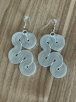 Pendientes plata 925 y plastico