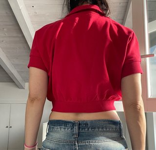 Felpa Moschino Jeans rossa donna mezza manica