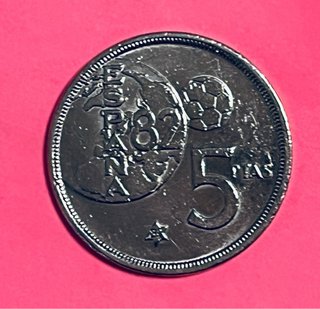 Moneta 5 Pesetas Spagna 1980 - Mondiali