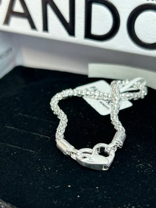 Pulsera Pandora Corazón Plata 18cm hearts claps
