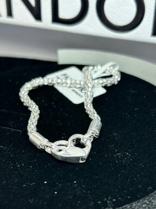 Pulsera Pandora Corazón Plata 18cm hearts claps