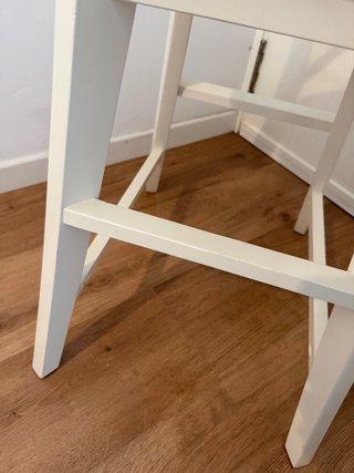Taburete infantil madera blanco