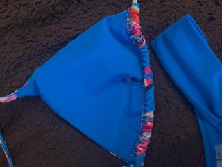 Bikini azul estampado