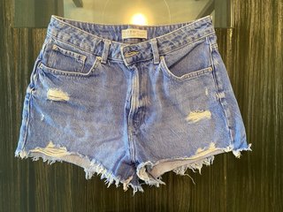 Vaqueros cortos desgastados mujer Talla M