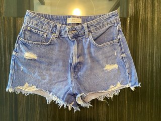 Vaqueros cortos desgastados mujer Talla M