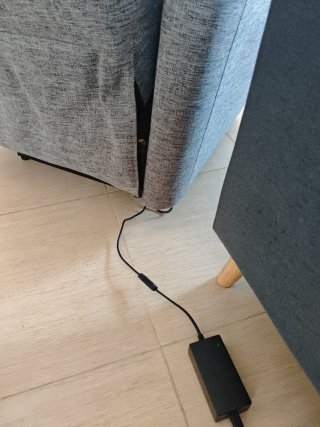 Sillón eléctrico gris tela