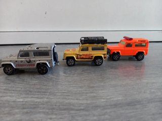 Lote 3 Coches Majorette Land Rover