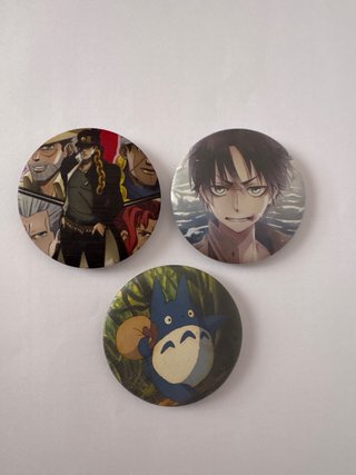 Lote 3 Chapas Anime