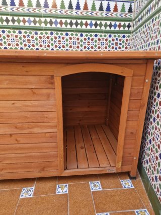 Caseta para perro de madera