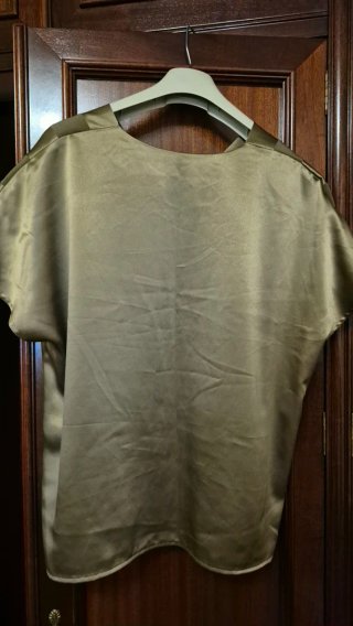 Camisa raso color champán talla única