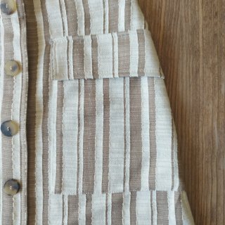 Falda Mango rayas beige talla XS