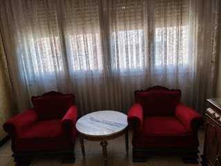 2 Sillones Vintage Terciopelo Rojo Madera Maciza