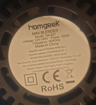 Repuesto HomGeek Mini Blender licuadora batidora