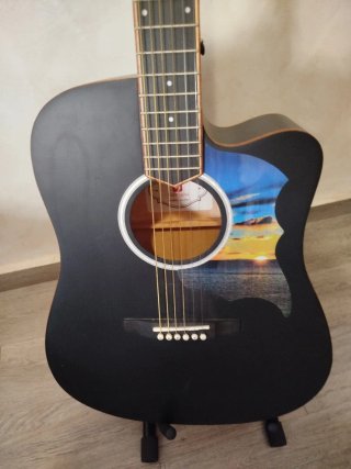 Guitarra Vangoa Negra Acústica