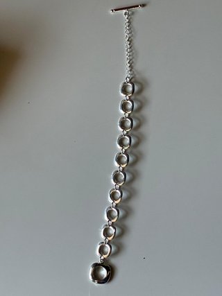 Pulsera Plata Ley 925 Cierre Toggle 16 g