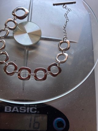 Pulsera Plata Ley 925 Cierre Toggle 16 g