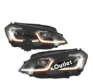 NM FAROS VOLKSWAGEN VW GOLF 7 12-17 DRL DINAMICOS NEGROS LOO