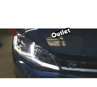 NM FAROS VOLKSWAGEN VW GOLF 7 12-17 DRL DINAMICOS NEGROS LOO
