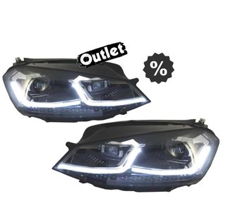NM FAROS VOLKSWAGEN VW GOLF 7 12-17 DRL DINAMICOS NEGROS LOO