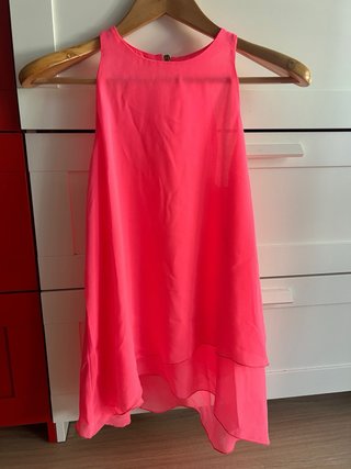 Top rosa fucsia vaporoso largo
