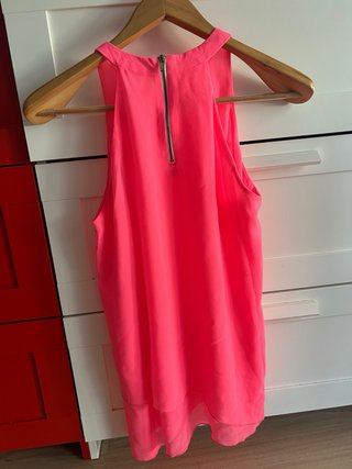 Top rosa fucsia vaporoso largo