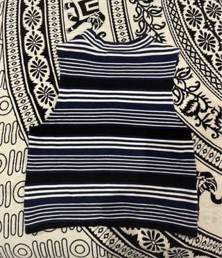 Top H&M rayas azul y blanco Talla S