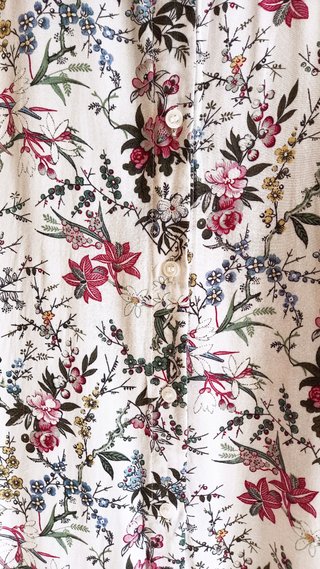 Vestido H&M floral blanco viscosa