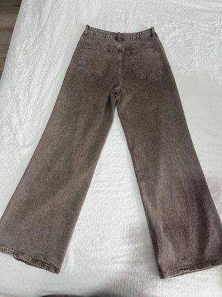 Pantalón ancho café beige talla 38