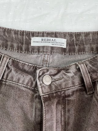 Pantalón ancho café beige talla 38