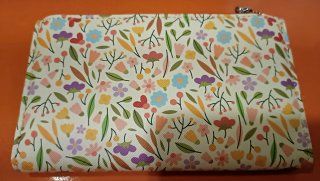 Billetera-monedero con estampado floral