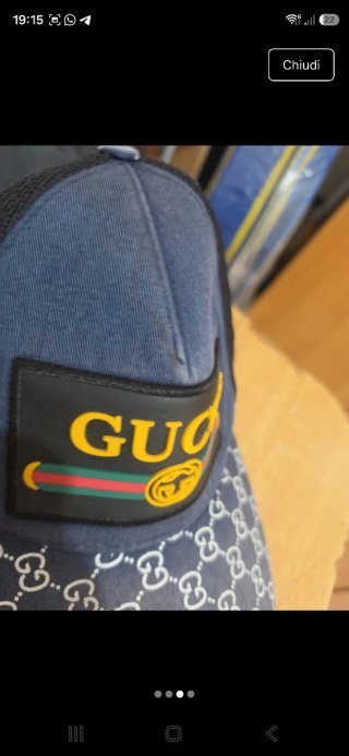 Cappello Gucci blu e nero