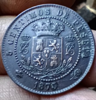 Carlos VII 1875 5 Pesetas EBC- MBC+